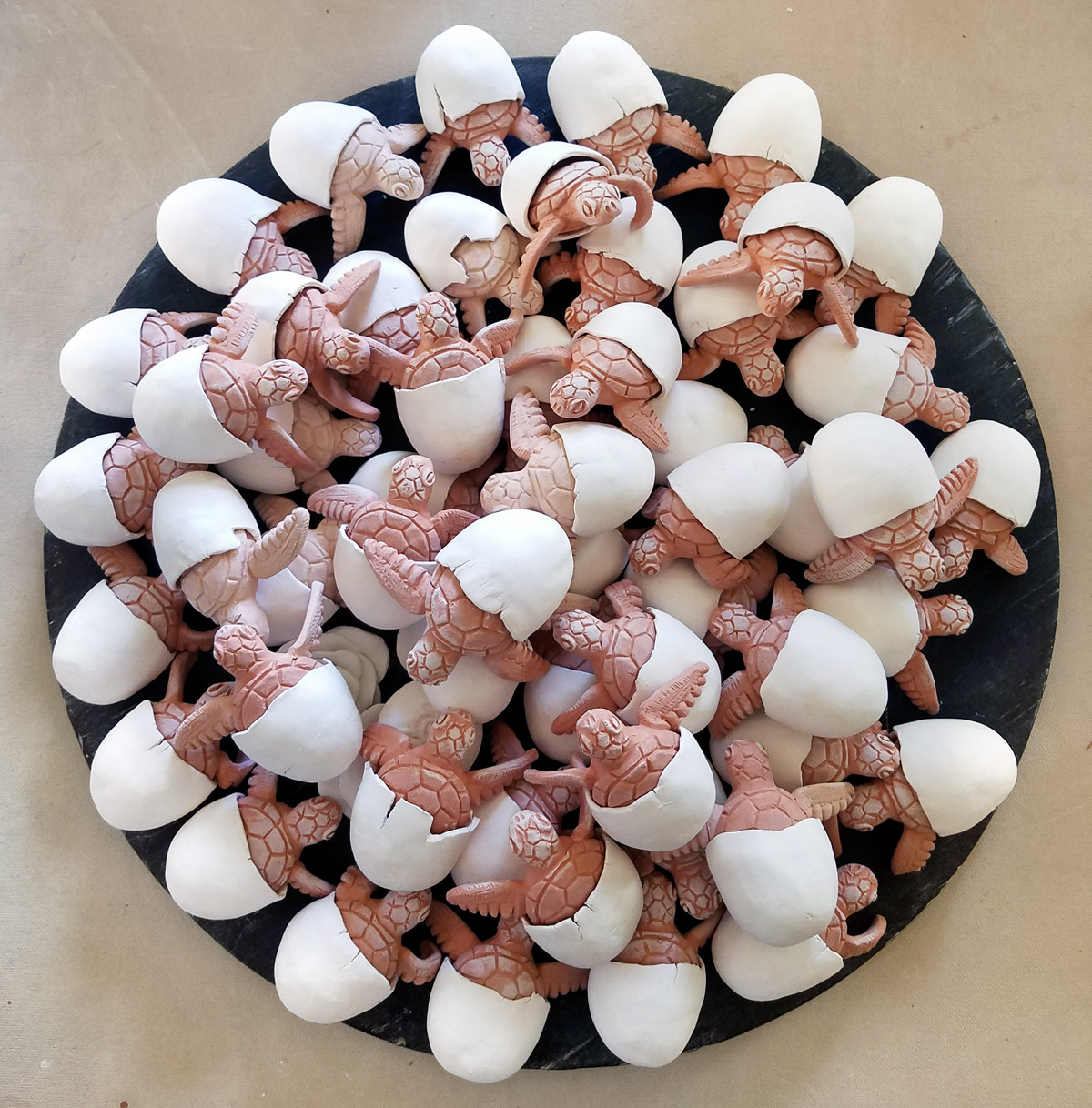 Emily Miller sea turtle ceramic sculpture