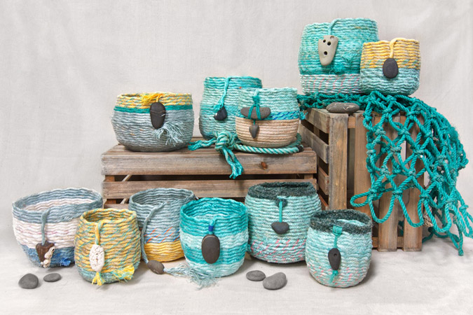 Ghost Net Baskets :: Emily Jung Miller fine art :: Ocean-inspired artwork  from Oregon & Kauai