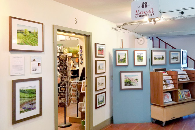 "Here and Now" exhibit of Oregon plein air watercolor landscape paintings by Emily Miller