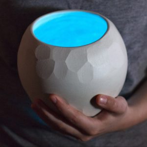 Wanderers - glow porcelain orbs by artist Emily Miller