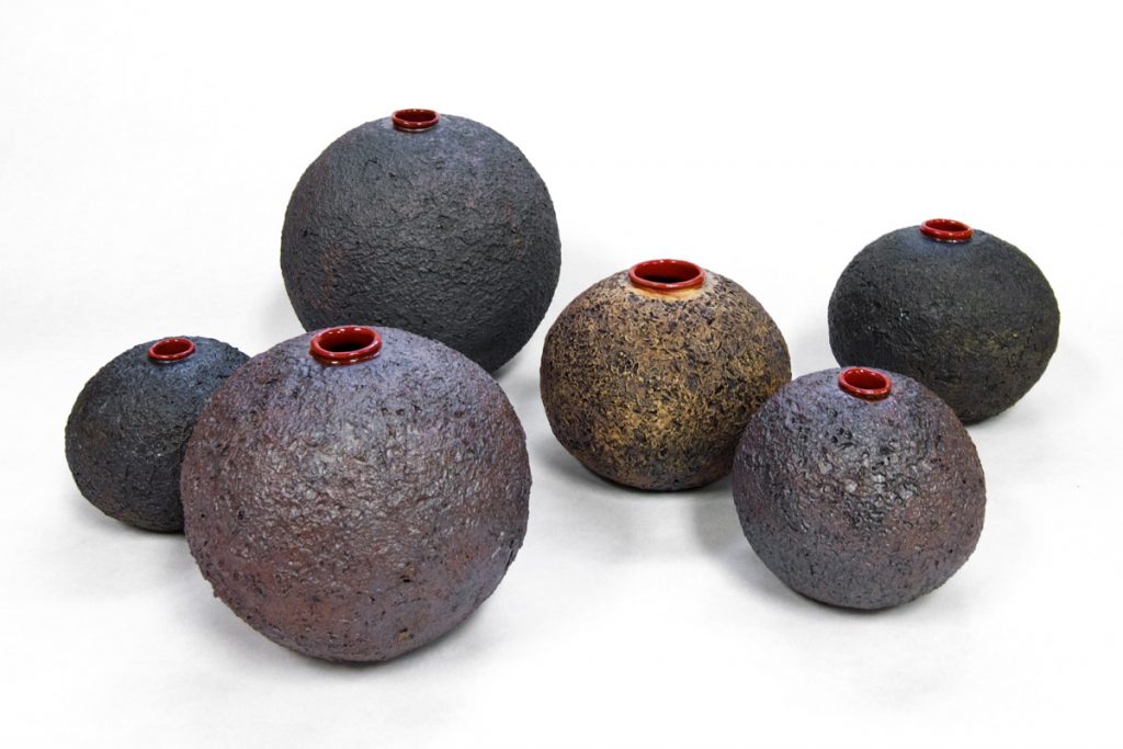 Lava Pots - ceramic artwork by artist Emily Miller