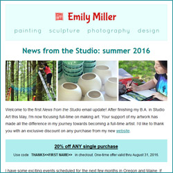 Summer 2016 email newsletter