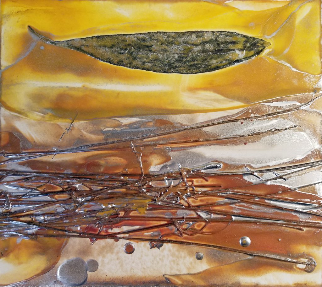 Encaustic wax painting by artist Emily Miller