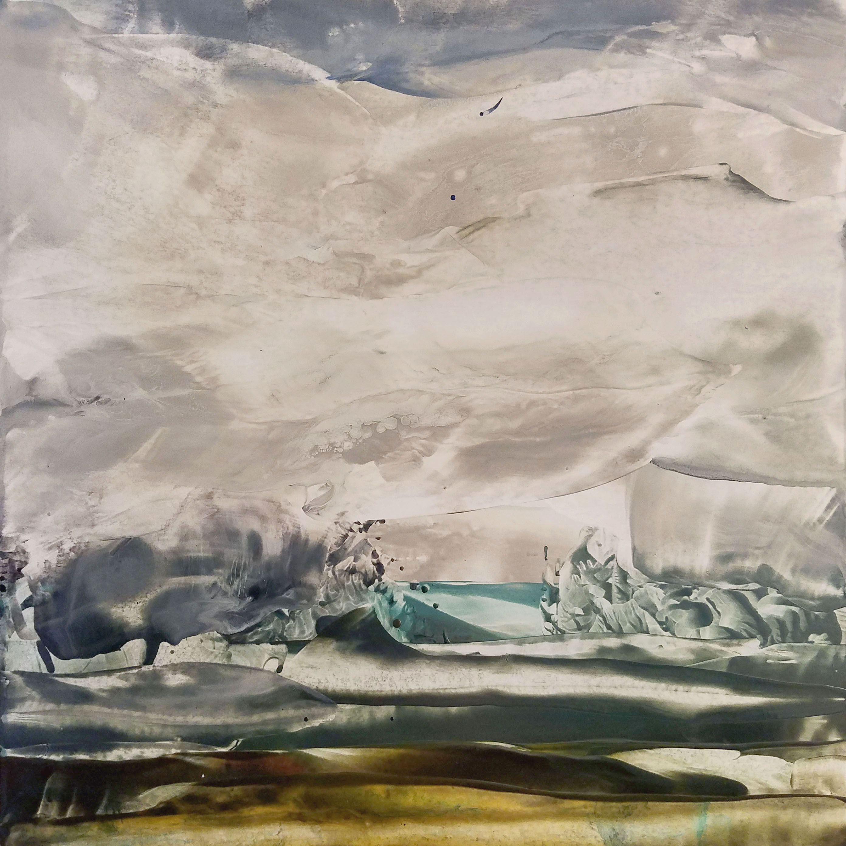 Encaustic wax painting by artist Emily Miller