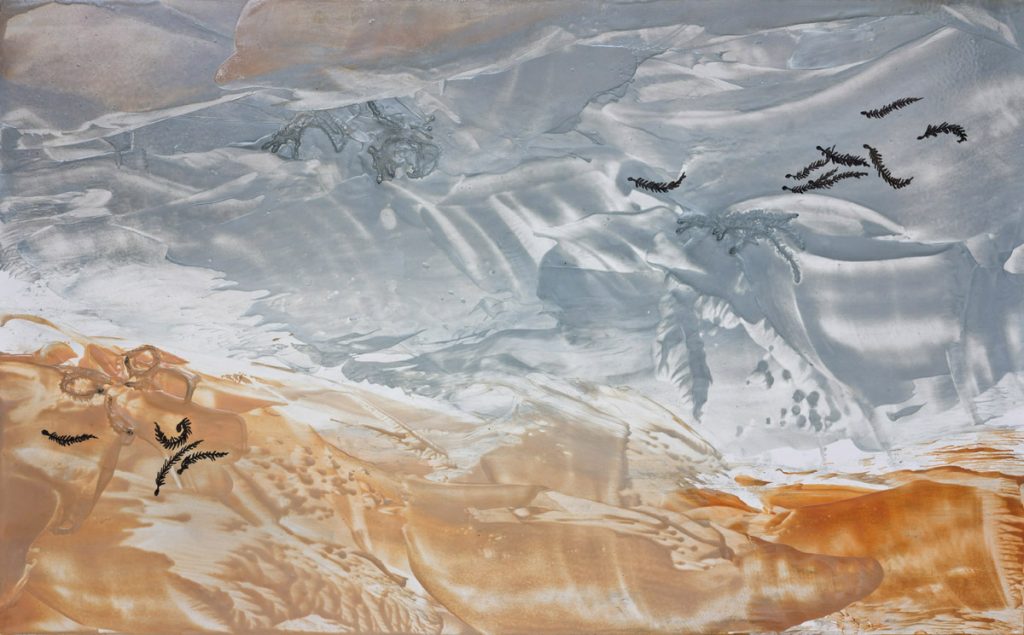 Encaustic wax painting by artist Emily Miller