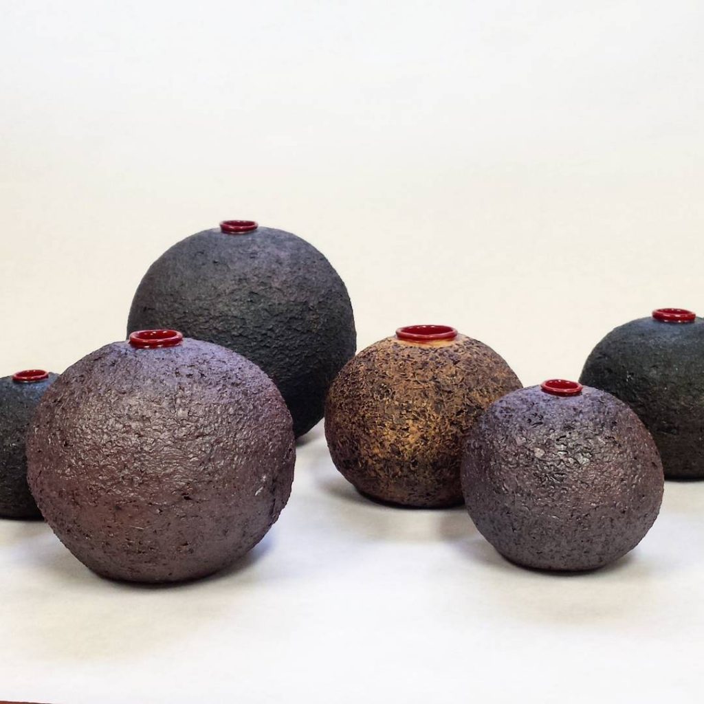 Lava Pots - ceramic artwork by artist Emily Miller