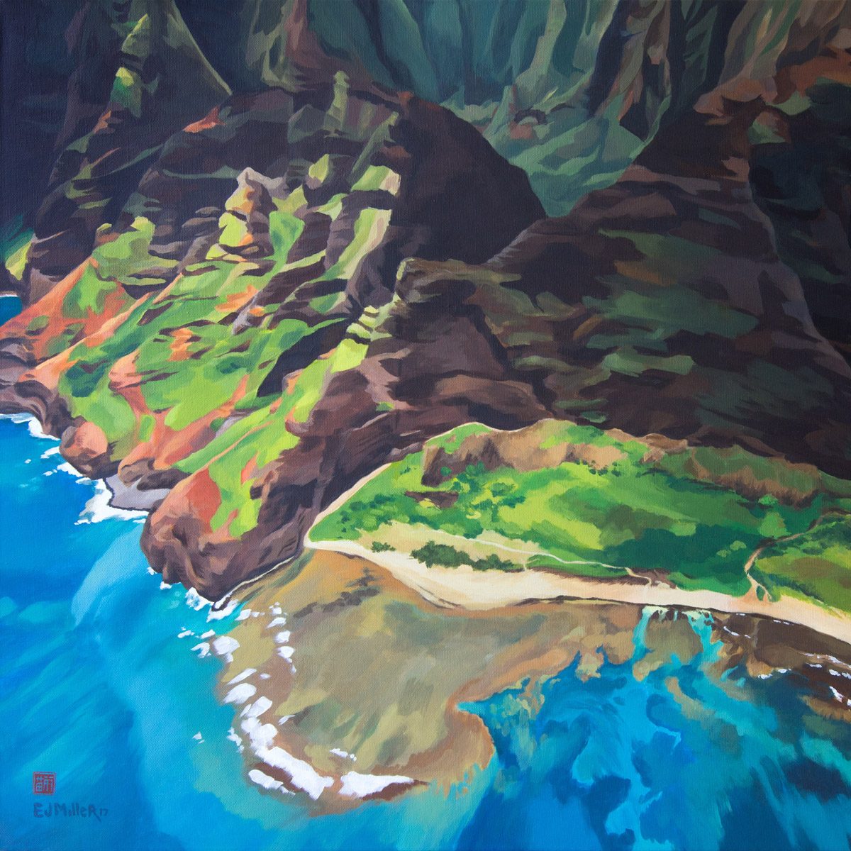 Nualolo Kai – new Hawaii studio painting!