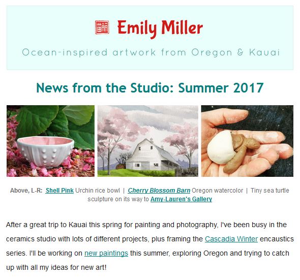 Summer 2017 email news: Bringing home the beach