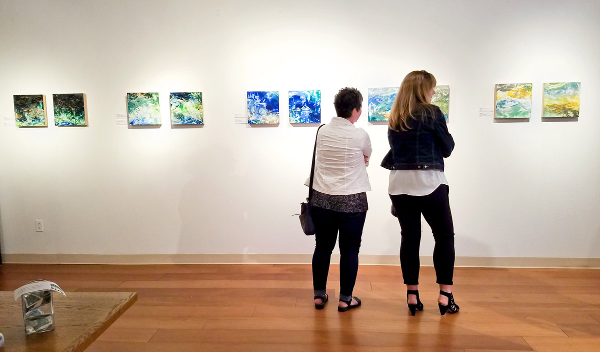 River to Sea encaustic paintings on display at Water & Form solo exhibit