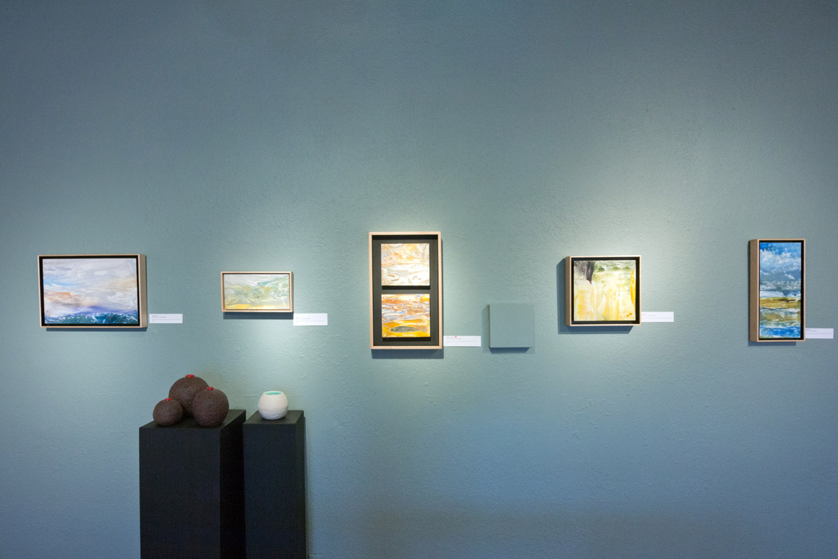 Cascadia Winter encaustic paintings on display at Water & Form solo exhibit