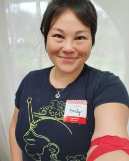 I gave blood for the first time last week. Growing up, it wasn't something I saw being done in my family or my close community. So it just hadn't become an active possibility in my mind. My partner decided recently to give blood as a way to help people, and I realized, I can help people in that way too. I'm posting about it, in case that's true for someone else too.

I had a good experience, and I plan to donate again. I chose to donate through @americanredcross which supplies patients around the country, but if you want your gift to stay local to the Pacific Northwest, @bloodworksnw supplies most of our local hospitals. The day I donated, Red Cross was also matching blood donations with a cash gift to @homeplateyouthservices to support unhoused youth in our area.

Building resilient communities means *everyone* has access to health care, food, and safe shelter.

AND I learned my blood type, and got some nice snacks. 🍪🧃