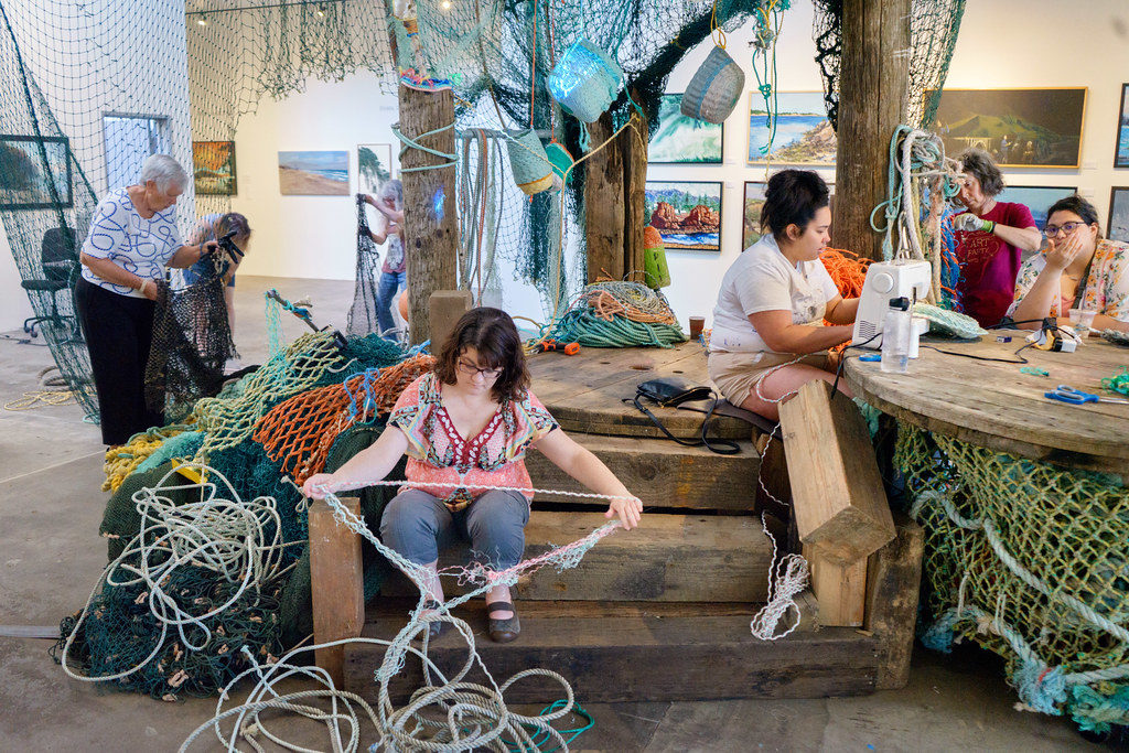 Artists at work in the Ghost Net Landscape