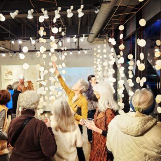Same space, now filled with life, curiosity, empathy, love.

Thank you to everyone who came out to the artist reception @artscounciloflakeoswego and shared conversation around 1000 Moons.

Open thru May 19.
.
.
.
#1000moonsgriefprocess #papersculpture #installationart #reclaimedmaterials #recycledart #fiberart #sewing #contemporarysculpture #griefprocess #processart