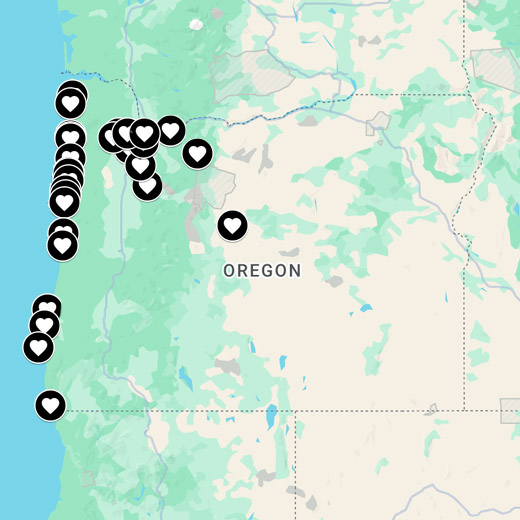 New Map: My Oregon Painting Sites